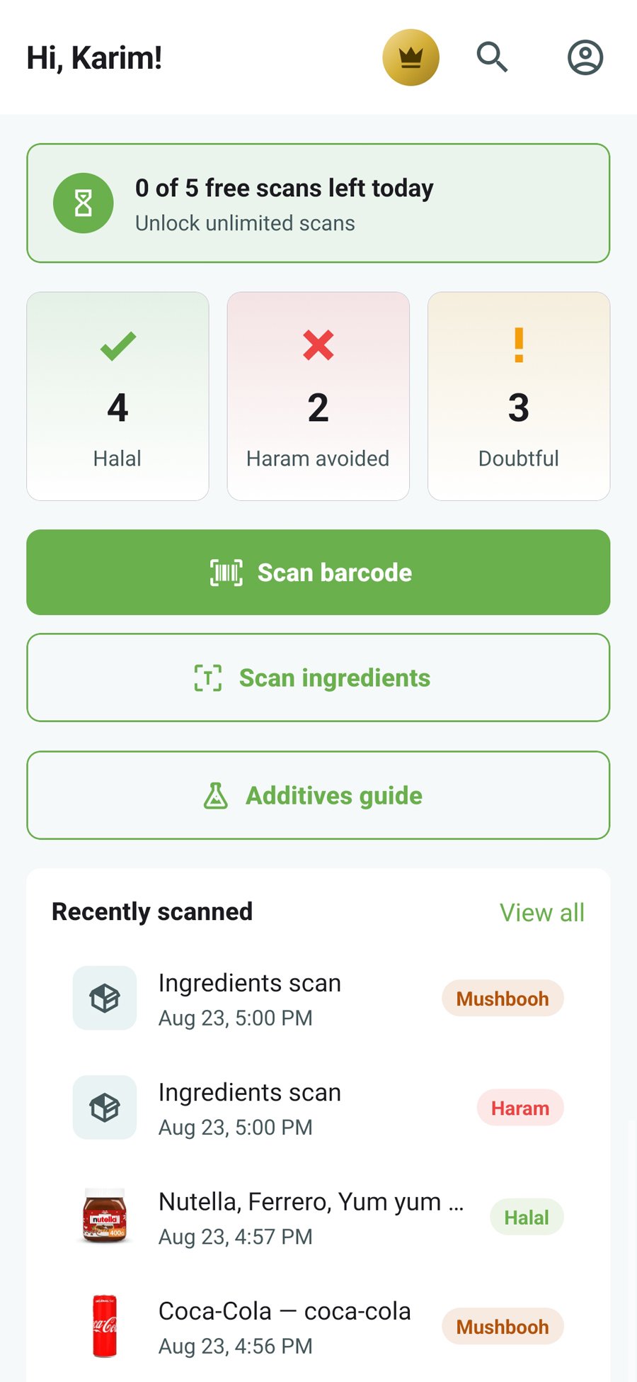 Halal Radar app preview